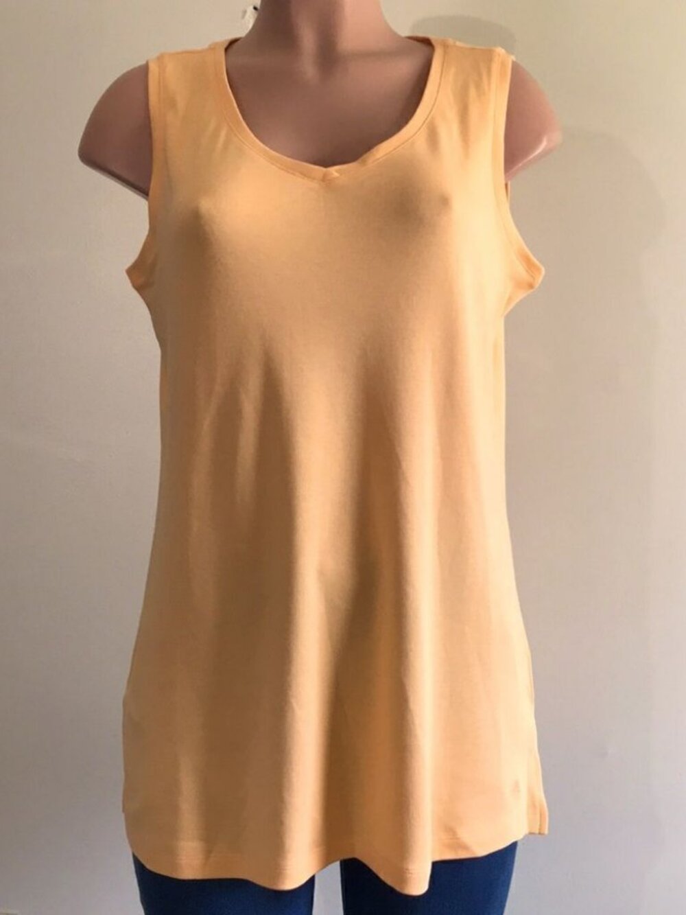 Isaac Mizrahi Essentials V-Neck Tunic Tank Top